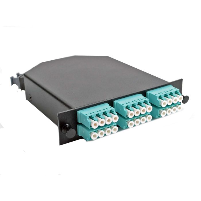 24 Fiber MPO Breakout Cassette, MM 50um OM4, MTP/PC Female LC/UPC, Type A