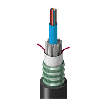 Mohawk 24 Fiber SM Central Loose Tube Armored Black (per meter)