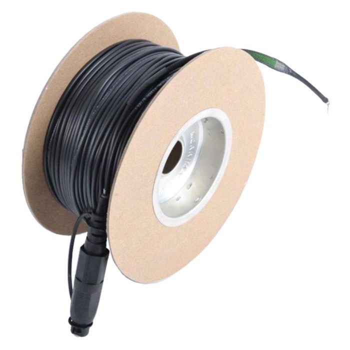 Flat Drop Cable, 1 Fiber, Singlemode, Toneable, Polyethylene, Black, 18" Spool, 2,500 feet, featuring Corning SMF-28 Ultra Fiber