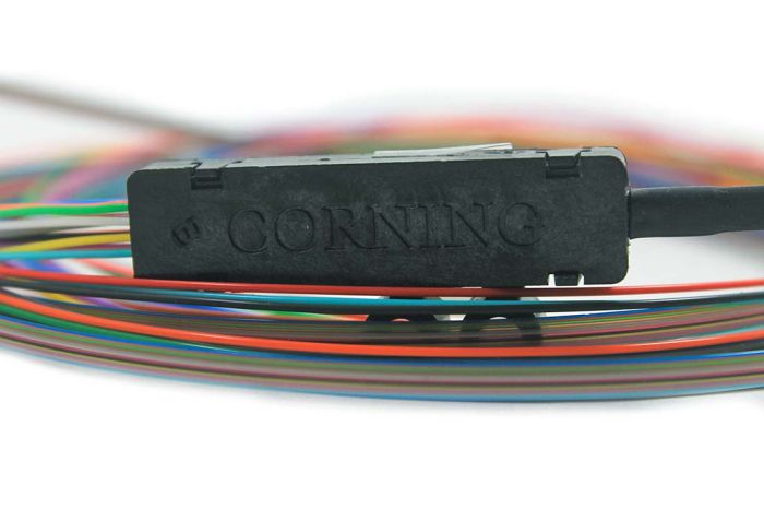 Ribbon Fanout Pigtail, 12 Fiber, Singlemode, SC/APC, 3 Meters