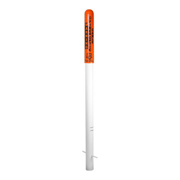 Rhinodome 66" with White Base, Caution Buried Fiber Optic