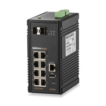 Signamax Media Switch 10/100/1000 Base T/TX (RJ45) 2-1000/GbE SFP Ports 8-Port Industrial Managed