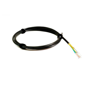 TLC Indoor/Outdoor Fiber Optic Cable with Aluminum Interlocking Armor, 48 Fiber, Singlemode, Gel Free, Riser, Black | Plus Corning® SMF-28® Ultra Fiber (per meter)