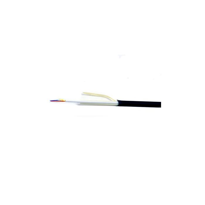 Flat Drop Cable, 2 Fiber, Singlemode, Dry, 900um Buffer, Polyethylene, Black (per meter)