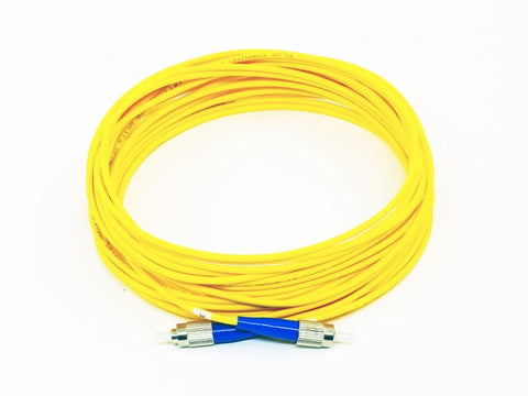 Fiber Optic Patch Cable, FC UPC to FC UPC, 5 meters, 3mm, Simplex, SM | Plus Corning® SMF-28® Ultra Fiber