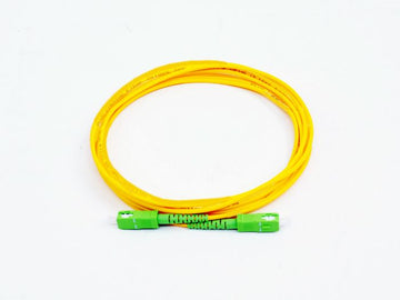 Fiber Optic Patch Cable, SC APC to SC APC, 5 meters, 3mm, Simplex, SM | Plus Corning® SMF-28® Ultra Fiber