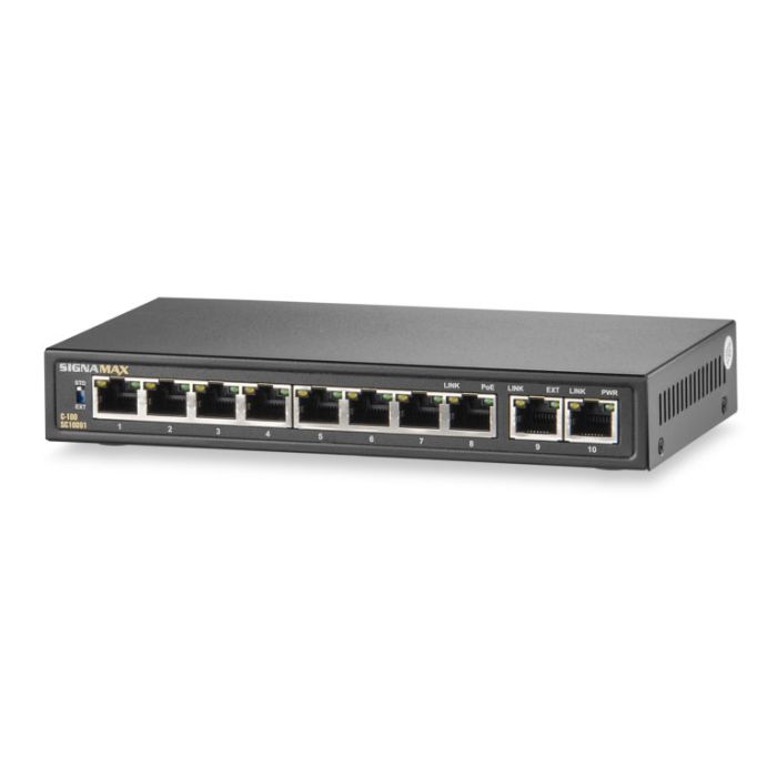Signamax SC10091 8-Port Fast Ethernet PoE+ Switch