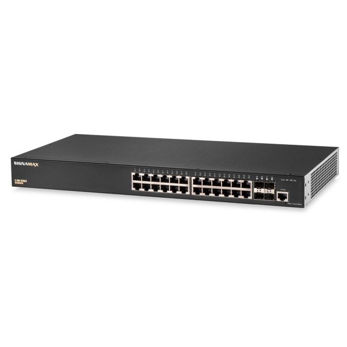 Signamax Media Switch C-300 24 Port 10/100/1000 Base T/TX (RJ45) with 4 1000/GbE SFP Ports Managed Switch