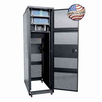 4 Post Server Cabinet, 42RU, 80"(h) x 23.5"(w) x 46"(d), 2000lb Static Load Capacity