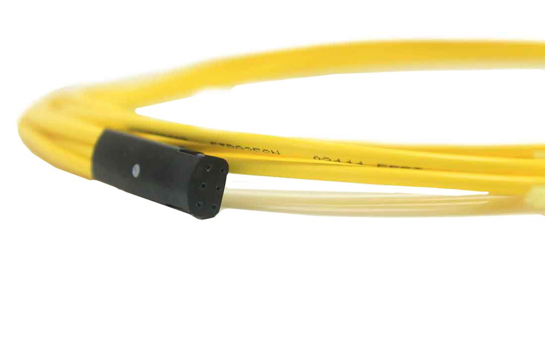 Spider Fan-Out Kit - 6 Fibers, 1 meter Tubing, 250µm Fiber, Yellow Color
