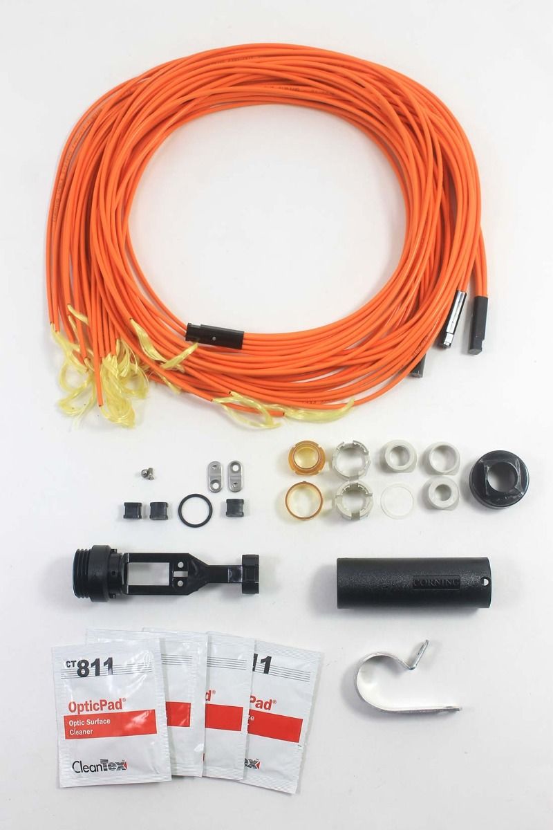 Spider Fan-Out Kit - 24 Fibers, 1 meter Tubing, 250µm Fiber, Orange Color