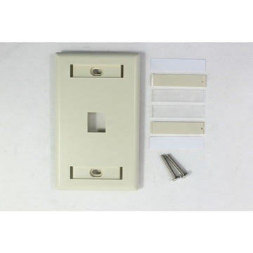 Signamax Keystone Faceplate 1 Port Single Gang with Labeling Windows
