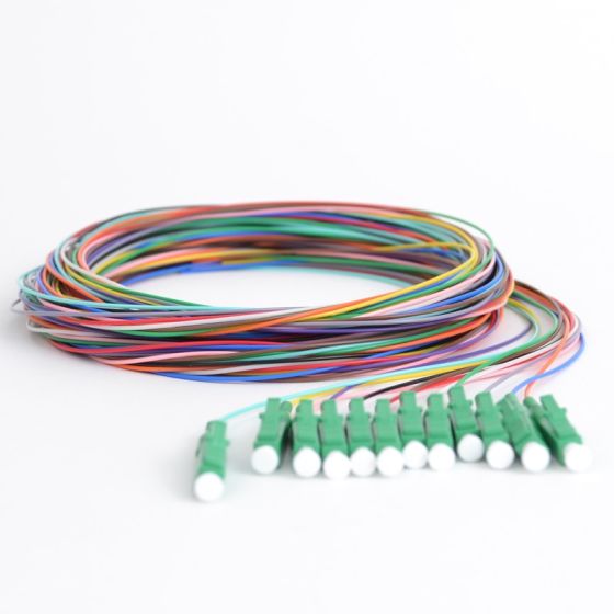 900um Pigtail, 12 Fiber, Singlemode, LC/APC-3 Meters