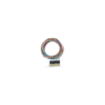 12 Fiber 900um Multimode 50um OM2 LC/PC Pigtail Pack, 3 Meters, Black Boot