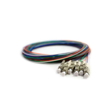 6 Fiber 900um Multimode 62.5um OM1 LC/PC Pigtail Pack, 3 Meters