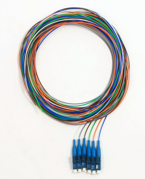 9/125/900µm Singlemode LC/UPC Color Coded Pigtails, 3 Meters (6pcs/pac ...