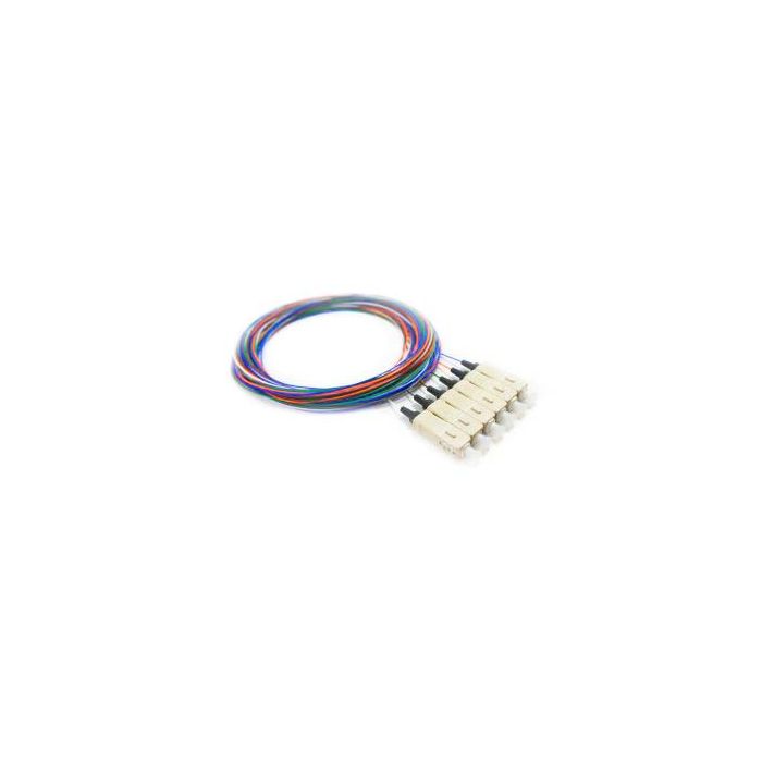6 Fiber 900um Multimode 50um OM2 SC/PC Pigtail Pack, 3 Meters
