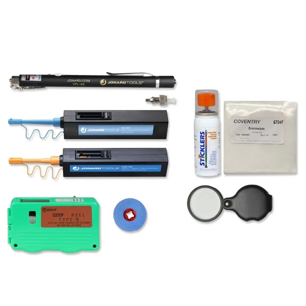 SPC835 Wet/Dry Fiber Connector Cleaner Kit w/ Jonard VFL