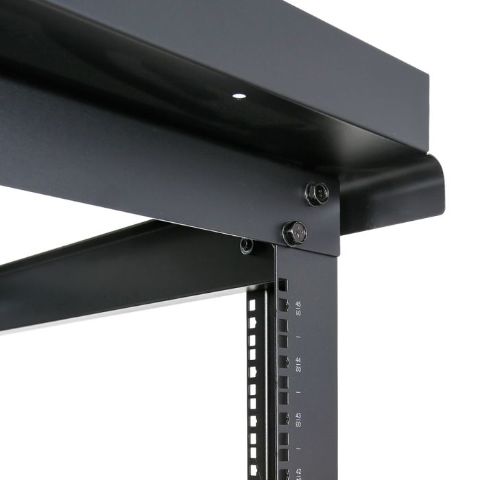 4 Post Open Frame Floor Rack, 45RU, 19" Mounting, Black