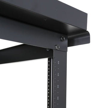 4 Post Open Frame Floor Rack, 45RU, 19" Mounting, Black