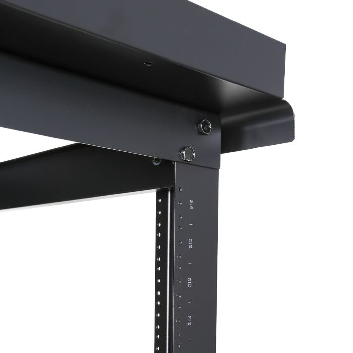 4 Post Open Frame Floor Rack, 45RU, 19" Mounting, Black