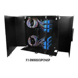 Wall Mount Enclosure 8 Panel Deluxe Loaded with 8 Duplex SC/UPC Plates Pigtails & Splice Trays Black