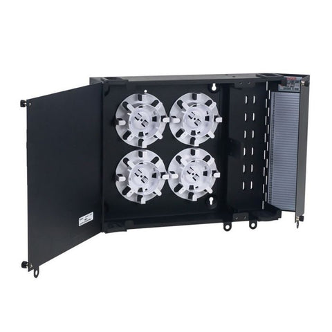 AFL Wall Mount Enclosure Holds (4) LGX Adapter Plates Black Unloaded, per EA