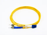 Patch Cable, ST/UPC to LC/UPC, 10 meter, 1.6mm, Duplex, Singlemode | Plus Corning® SMF-28® Ultra Fiber