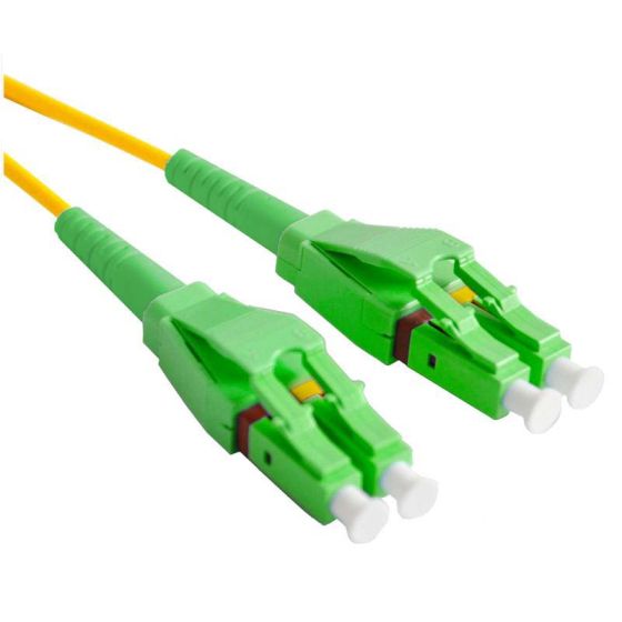 Fiber Optic Patch Cable, LC to LC APC-APC, 10 meters, Unibody, 1.6mm, Duplex, SM | Plus Corning® SMF-28® Ultra Fiber