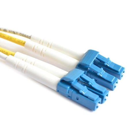 Fiber Optic Patch Cable, LC to LC UPC-UPC, 15 meters, Unibody, 1.6mm, Duplex, SM | Plus Corning® SMF-28® Ultra Fiber