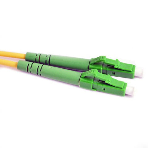 Fiber Optic Patch Cable, LC to LC APC-APC, 3 meters, 1.6mm, Simplex, SM | Plus Corning® SMF-28® Ultra Fiber
