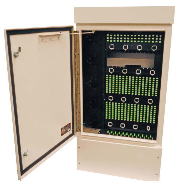 Zeus Fiber Management Center 24 Fiber SC/APC Input 100' Feeder (2) 144 SC/APC Distribution 100' Accommodates 12 LGX Splitter Modules