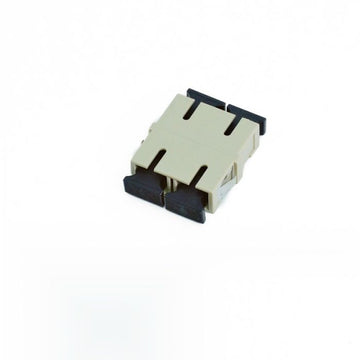 SC Duplex Multimode Adapter, No Flange, Beige (100 Pack)