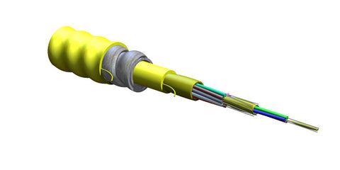MIC Tight-Buffered, Interlocking Armored Cable, Plenum, 12 F, Single-mode (OS2)