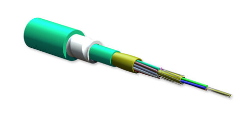 MIC DX Armored Cable, Plenum, 12 F, Laser-Optimized 50/125 µm multimode (OM3)