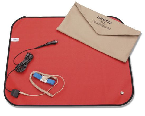 Desco 16475 ESD Field Service Kit w/ 18"x22" Mat and Wrist Strap