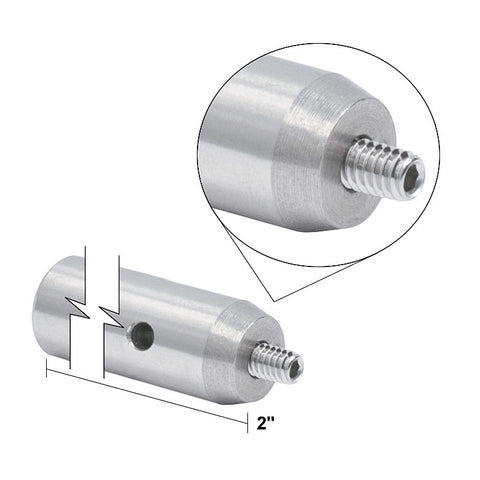 TH-TR2 - Ø1/2" Optical Post, SS, 8-32 Setscrew, 1/4"-20 Tap, L = 2"