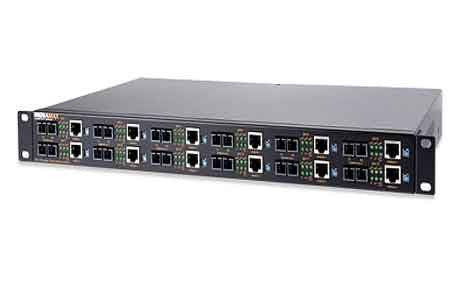 12 - Channel Gigabit Ethernet Rack Mount Media Conerter, 1000 Base TX to 1000 Base SX, SC, Multimode Fiber