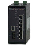 7 10/100BaseT/TX ports + 1 100BaseFX SC Singlemode port, 15 km span