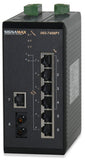 7 10/100BaseT/TX ports (4 PoE) + 1 100BaseFX ST Multimode port, 2 km span