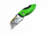 Folding Utility Knife - High Finished Stainless Steel Handle with Molded Features