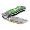 Folding Utility Knife - High Finished Stainless Steel Handle with Molded Features