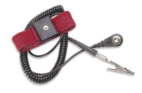 Desco SP-09039 Adjustable Elastic Wrist Strap, 6' Coil Cord
