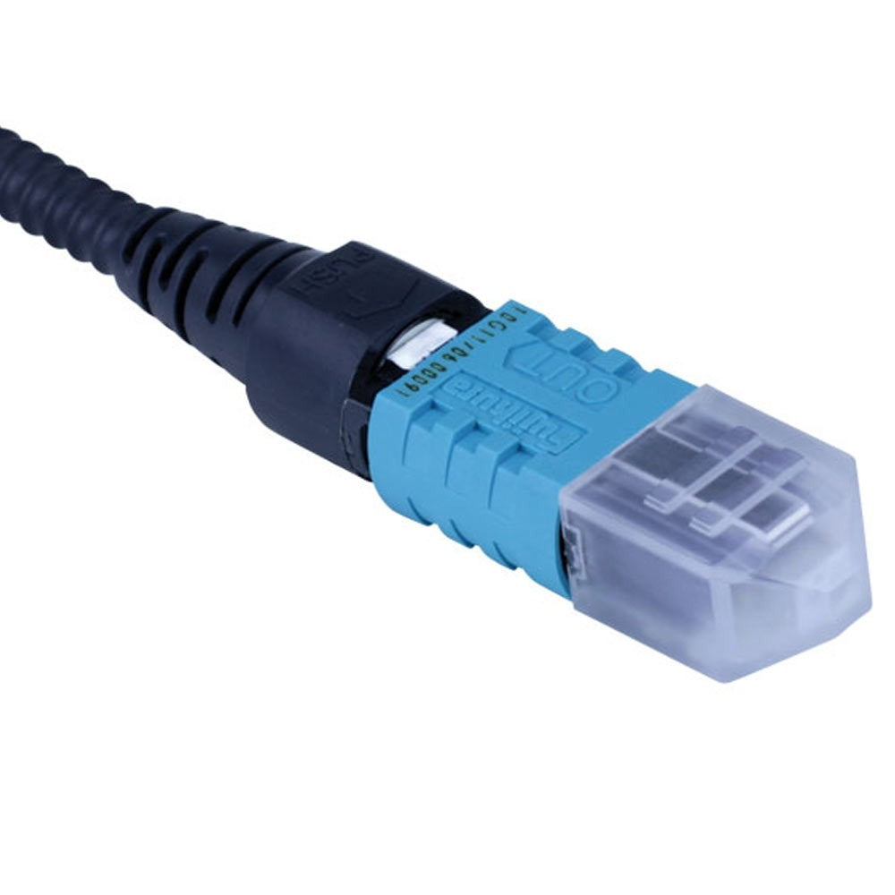 AFL Fuseconnect MPO Multimode 50μm 10G 3mm Cord Male Aqua, Pack Of 6