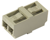 Duplex Multimode LC Mating Sleeve, Beige Color, Phos. Bronze Sleeve, Snap Mount, Mfr Molex