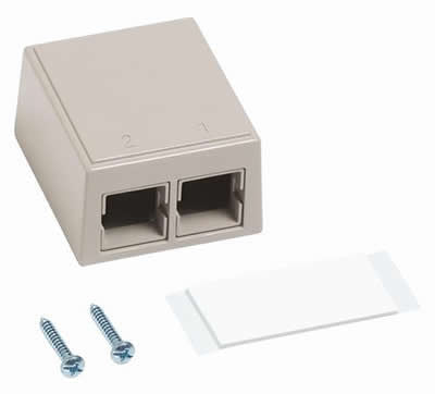 CommScope M102SMB 2-port Surface Mount Box, Ivory