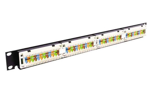 24-Port, RJ45 Patch Panel With 110 Terminations