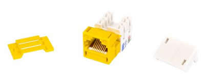 Powersum MPS100E Category 5e U/UTP Information Outlet, yellow