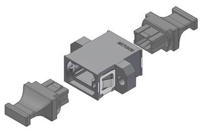 MTP Adapter, Gray, Standard Footprint, Full Flange, Type B