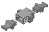 MTP Adapter, Gray, Standard Footprint, Full Flange, Type B